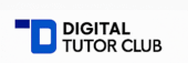 Digital Tutor Club logo - Blue and white academic branding emblem with DTC initials and tagline 'Learn Anywhere