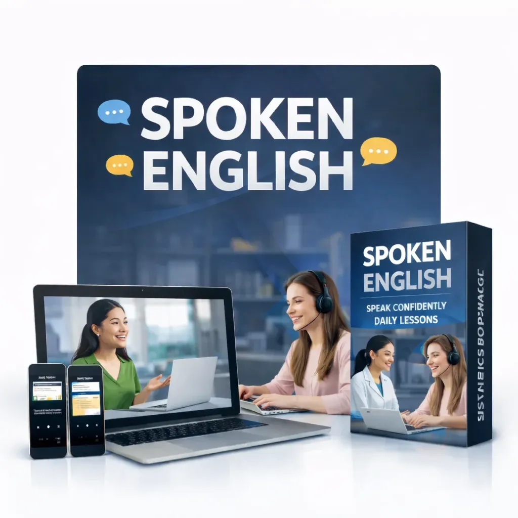 Online spoken English class with a female tutor teaching a student through live one-on-one video session on a laptop